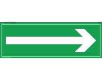 Signalétique d'orientation - Flèche à droite - PVC - 210 x 75 mm