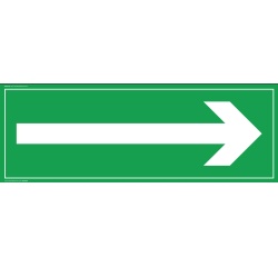 Signalétique d'orientation - Flèche à droite - PVC - 210 x 75 mm