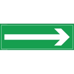 Signalétique d'orientation - Flèche à droite - PVC - 210 x 75 mm