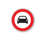 Panneau d'interdiction - Picto Interdit aux voitures - ISO 7010