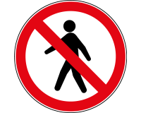 Panneau d'Interdiction - Interdit aux piétons - P004 - ISO 7010