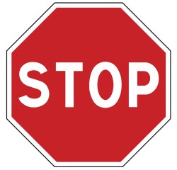 Panneau - Intersection AB4 STOP - diam.200 mm - Vinyle