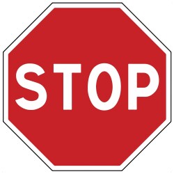 Panneau - Intersection AB4 STOP - diam.200 mm - Vinyle