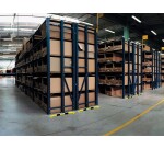 Lisse de protection tubulaire pour entrepôt - Acier 3mm - Jaune/Noir