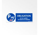 Signalétique Obligation de se garer en marche arrière - ISO 7010