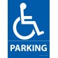 Panneau de stationnement - Parking logo PMR - Aludibond  - 210 x 150 mm