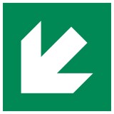 évacuation flèche diagonale