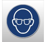 Adhésif Obligation - Lunettes de protection obligatoires - M004