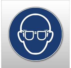 Adhésif Obligation - Lunettes de protection obligatoires - M004
