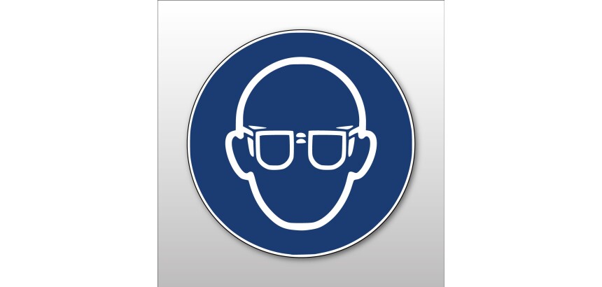 Adhésif Obligation - Lunettes de protection obligatoires - M004