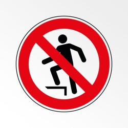 Adhésif Rond - Ne pas marcher sur la surface - P019 - ISO 7010  - 315 mm - PVC