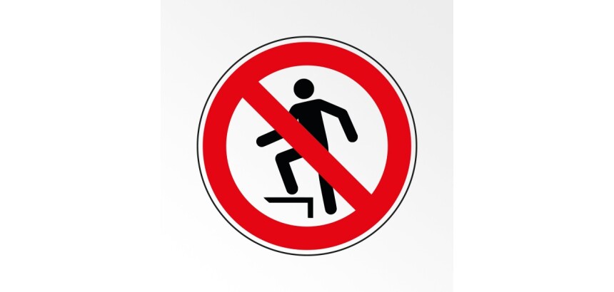 Panneau Rond - Ne pas marcher sur la surface - P019 - ISO 7010