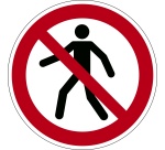 Panneau d'interdiction Interdit aux piétons
