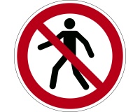 Panneau d'interdiction Interdit aux piétons