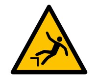 Adhésif - Danger : Chute avec Dénivellation - W008 - ISO 7010  - 50 mm - Vinyle Souple Autocollant