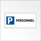 Panneau Parking réservé Personnel - 400x200 mm - Aludibond