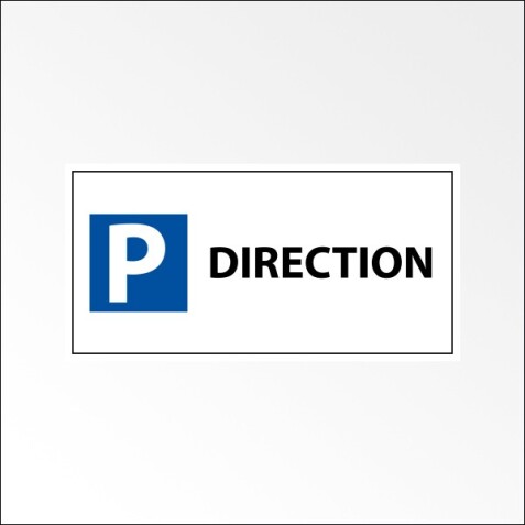 Panneau - Parking direction - 400x200 mm - Aluminium