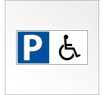 Panneau - Parking PMR réservé - 400x200 mm - Aludibond