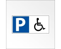 Panneau - Parking PMR réservé - 400x200 mm - Aludibond