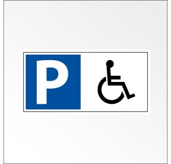 Panneau - Parking PMR réservé - 400x200 mm - Aludibond