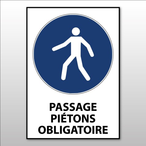 Signalétique - Passage piétons obligatoire - M024 - ISO 7010
