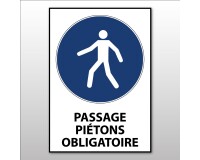 Signalétique - Passage piétons obligatoire - M024 - ISO 7010