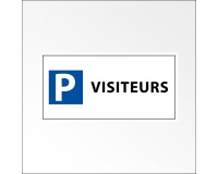 Panneau parking réservé Visiteurs- 400x200 mm - Aludibond