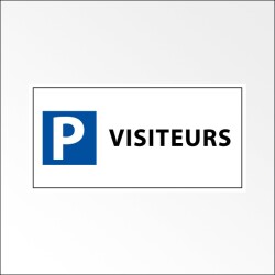 Panneau parking réservé Visiteurs- 400x200 mm - Aludibond