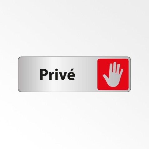 Panneau - Privé avec Pictogramme - Adhésif