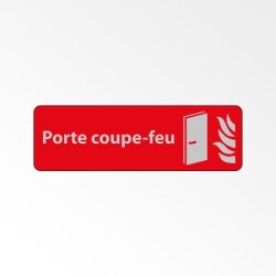 Panneau - Porte coupe-feu  - 250 x 80 mm - Blanc