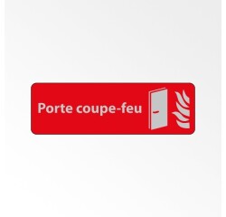 Panneau « Porte coupe-feu » adhésif | PVC/Alu