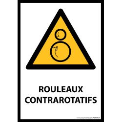 Panneau - Rouleaux contrarotatifs - W025- format portrait  - PVC - A4