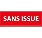 Panneau de signalisation - Pictogramme Sans issue - Rectangulaire  - 210 x 75 mm - PVC