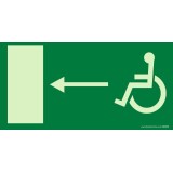 Panneau - Sortie secours PMR gauche - Photoluminescent
