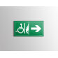 Panneau d'évacuation PMR - Sortie de secours - Flèche à droite