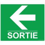Panneau directionnel - Sortie flèche gauche - Vinyle auto-adhésif  - Vinyle Souple Autocollant