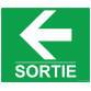 Panneau directionnel - Sortie flèche gauche - Vinyle auto-adhésif  - Vinyle Souple Autocollant