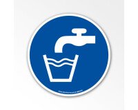 Panneau de signalisation ERP - Source d'eau potable - Forme ronde