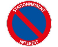 Panneau de stationnement - Stationnement Interdit B6a1 - Rond