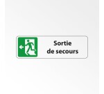 Panneau Sortie de secours adhésif – PVC ou aluminium brossé