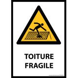 Signalétique de danger - Picto Toiture fragile - W036 - ISO 7010