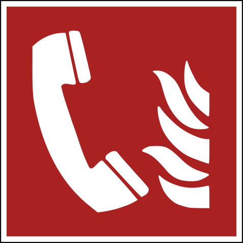 Panneau - Téléphone à utiliser en cas d'incendie - F006 - ISO 7010