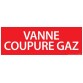 Panneau de signalétique - Vanne coupure gaz - 210 x 75 mm