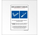 Panneau Zone Réservée Fumeurs et Vapoteurs Conforme Réglementation  - 210 x 150 mm - Vinyle Souple Autocollant