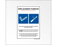 Panneau de délimitation - Zone pour Fumeurs et Vapoteurs - Vinyle