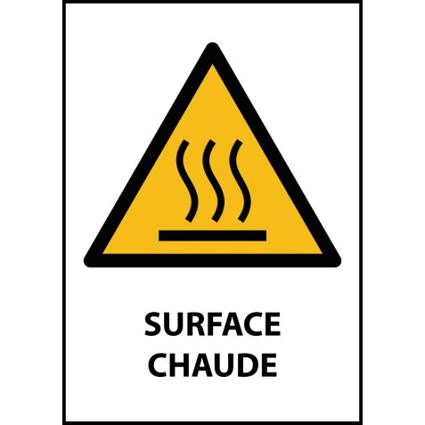 Signalétique de danger - Surface chaude - W010 - ISO 7010