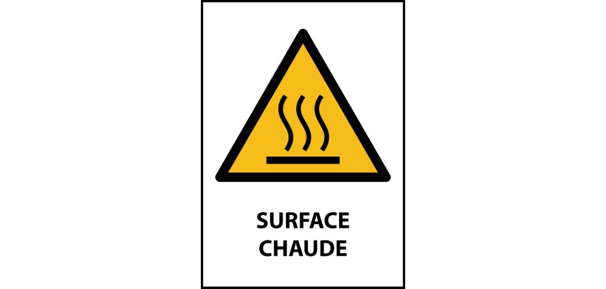 Signalétique de danger - Surface chaude - W010 - ISO 7010