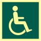 Panneau - Symbole Handicapé 150x150 mm - Photoluminescent