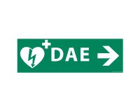 Panneau DAE Flèche à Droite - ISO 7010 - 300 x 100 mm - ISO 7010  - Vinyle Souple Autocollant