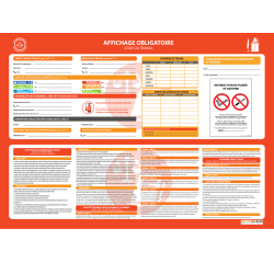 Panneau affichage obligatoire - Plus de 50 salariés - A3 - Vinyle  - A3